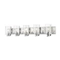 Z-Lite Beckett 5 Light Vanity, Chrome And Clear Seedy 492-5V-CH